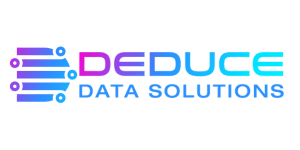Logo horizontal de Deduce data solutions, empresa organizadora